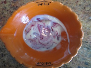 Blueberry mint yogurt